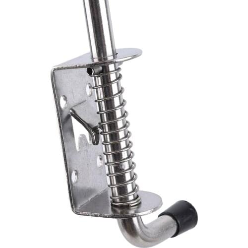 Spring Loaded Stainless Steel Security Barrel Bolt Latch Silver Tone Spring Latches Door Cabinet Hinges Hardware