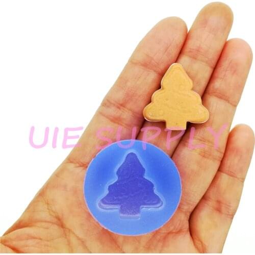 QYL473U 22.9mm x 22.5mm Tree Cookie Silicone Mold Fondant Cake Decoration Candy Craft Resin Clay Earrings Necklace Rings Pendant
