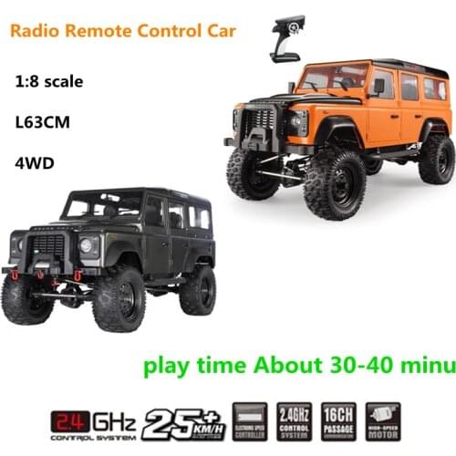 New Radio Remote Control Car L63CM 1:8 Scale 4WD 25km/H RC Vehicles RC Buggy Climbing Metal Beam Truck RTR RC Cars Model