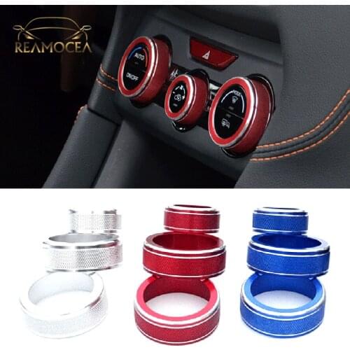 Reamocea 3Pcs Car Air Conditioner Switch Knob Ring Aluminium Alloy AC Knobs Covers Fit for Subaru Forester XV 2019 2020 2021
