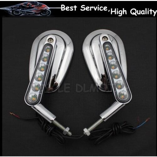 Silver Muscle Rear View Mirrors & LED Front Turn Signals For Harley V ROD VRSCF