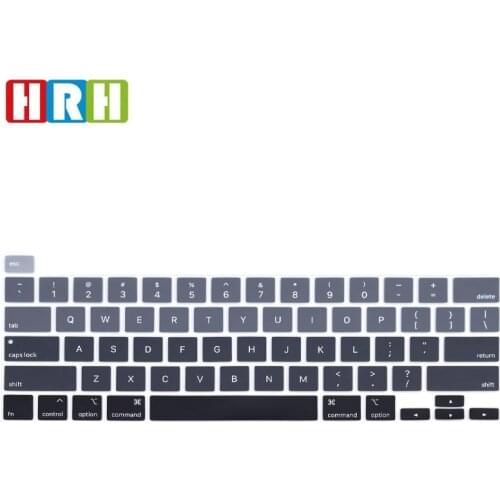 HRH Silicone Rainbow Color English Keyboard Skin US Protector For MacBook New Pro 16 Inch A2141 Pro M1 A2338/A2251/A2289 2020