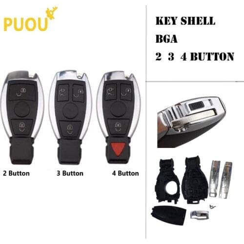 2 3 4 button Replacement Shell Smart Remote Key Case for Mercedes-Benz BGA W203 W210 W211 AMG W204 CLS CLK CLA SLK