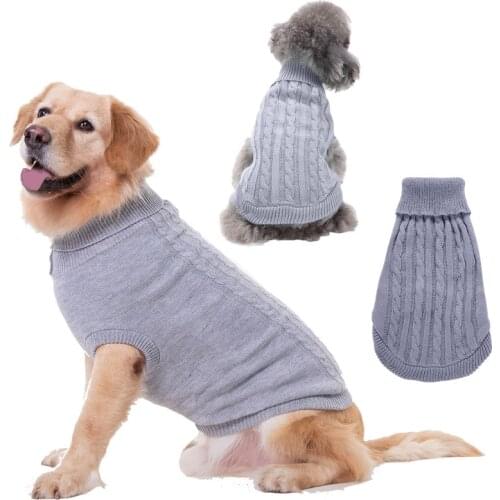 Warm Small Large dog sweater Cat Clothes Winter turtleneck Pet Puppy Knitwear Sweaters clothing for Cat small Medium big Dogs