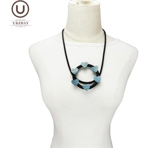 UKEBAY Designer DIY Pendant Necklaces Gifts Jewelry For Women Heart Necklace Sweater Chains Wedding Jewelry Accessories Party