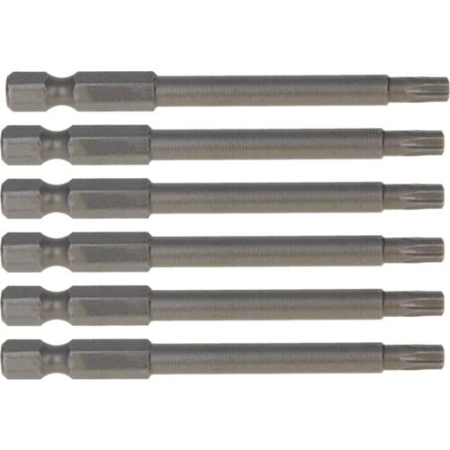 Utoolmart 3/5/6/10pcs Hot 1/4" Hexagonal Shank Bits S2 Steel 50/75/100mm Length T6/T7/T8/T9/T10/T15/T20/T25/T30/T40/T27 Magnetic