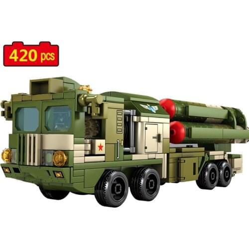 Military series Wheeled long-range air defense armored vehicle soldier DIY model Building Blocks Bricks Toys Gifts