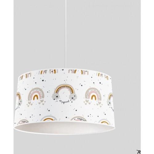 Magic Rainbow Star Boy Printing Patterned Kids Baby Room Bedroom Light Pendant Lamp Chandelier
