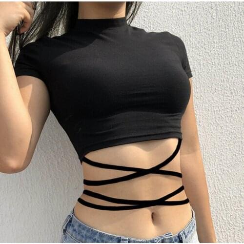 Wokeayer Women's Cropped T-shirts