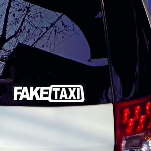 Funny Car Sticker FAKE TAXI Drifting Sign Race Auto Vehicle Decal Decoration Gift