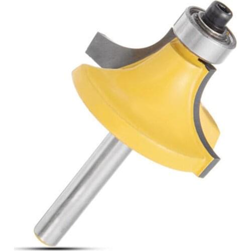 1pcs Wood 1/4" Shank 3/4" Radius Carbide Round Over Edging Router Bit Cutter Woodworking Trimming Engraving Carving Cutting Tool