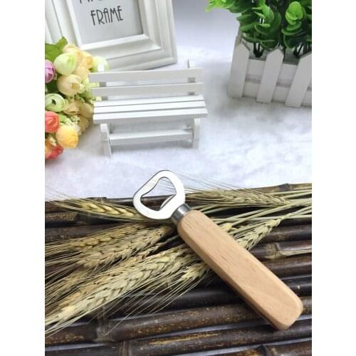 100PCS Personalized Wood Beer Bottle Opener / Custom print and Monogrammed / Wedding Groomsmen Gift