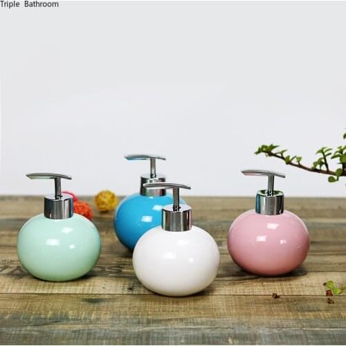 350ml Simplicity Bathroom Accessories Kitchen Ceramic Lotion Liquid Hand Soap Dispenser Bottle Storage Bottle Lotion Bottle