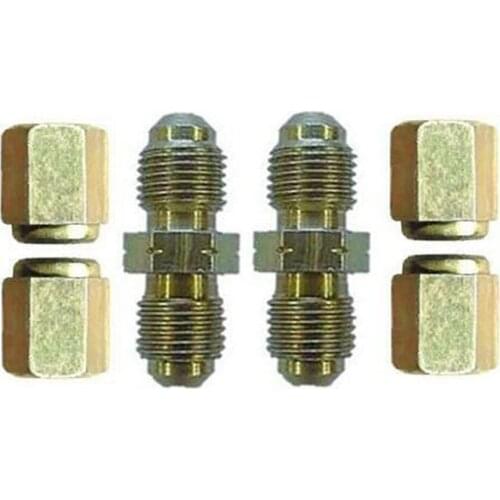 6 Pcs Brake Pipe Unions Accessories Connectors Fittings For 3/16\\\" Pipe Parts 10mm X 1mm 2 Way