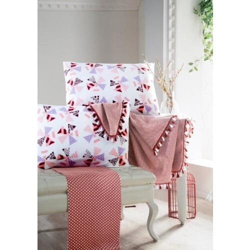 Anemons Tassels Cover-Tile Red (Double)