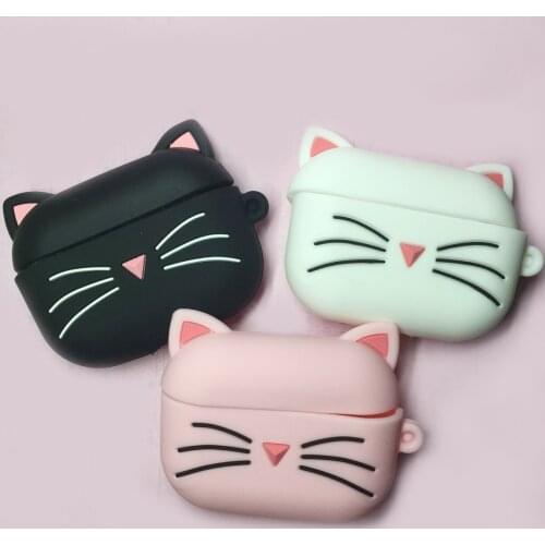 Funda for Airpods Pro Case Cute Pink Cat /unicorn Cartoon Silicon Headphone Case for Apple Air Pods Pro 3 Pro Case capa