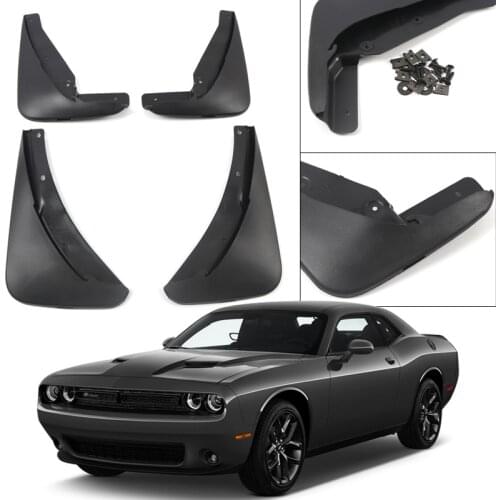For Dodge Challenger 2015 2016 2017 2018 2019 Accessories Front&Rear Mudflaps Plastic Molded Splash Guards Mud Fender Mud Flaps