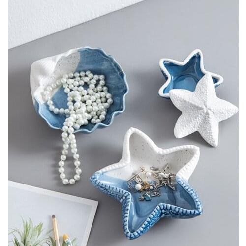 Ceramic Small Storage Tray Creative Home Desktop Decoration Tray Key Jewelry Storage Tray Home Decoration Desktop Ornaments