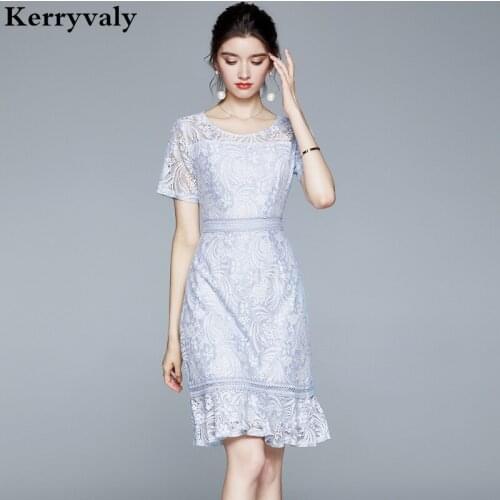 Голубые летние платья Kerryvaly China At AliExpress