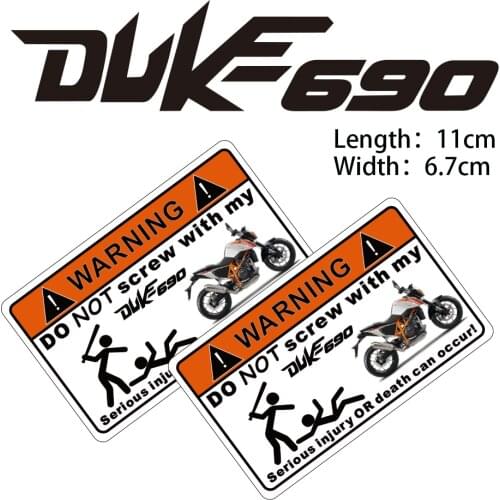 KODASKIN Motorcycle Cheap 2D Creative Warning Sticker Decal for DUKE690