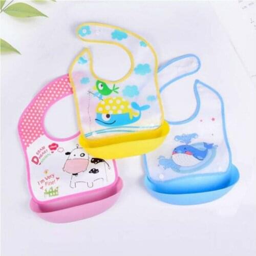 Fashion Waterproof EVA No Sleeve Bibs Children Apron For Kitchen Feeding Smock Bibs Kids Eating Breastplate Kid Baby Clothing