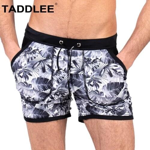 Taddlee Brand Mens Swimwear Swimsuits Swim Boxer Briefs Bikini Trunks Short Beach Board Shorts Pocket Surf Bathing Suits Gay