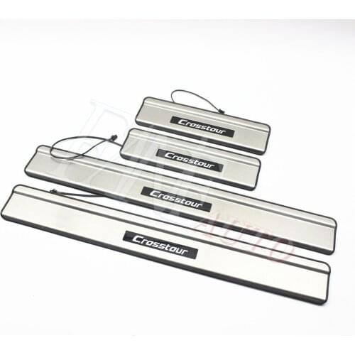 Stainless Steel Led Door Sill Scuff Plate Guard Sills Protector Trim For Honda Crosstour 2009-2015