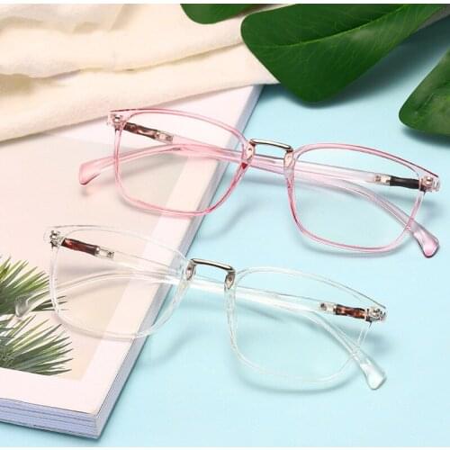 2019 Retro Mens Transparent Glasses Clear Lenses PC Comotuer Square Eyeglasses Frames for Women Reading Eyewear Male Spectacle