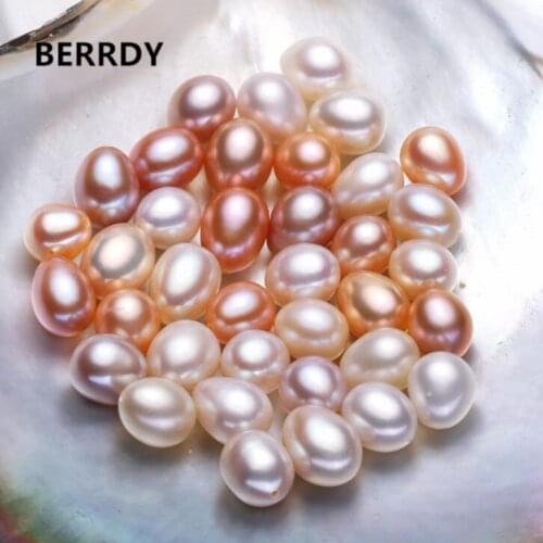 Wholesale AAAA Grade Loose Pearl Rice Shape Oval Shape Pearl Akoya Pearl Beads Natual Akoya Oyster Loose Pearl Beads