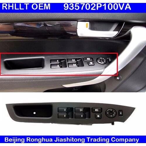 OEM Genuine 935702P100VA Window Lever Switch Left For Kia 2010-2014 Sorento Front Left Driver Side Master Power Window Switch