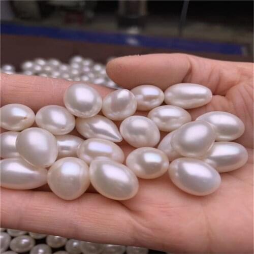 Christmas Gift 3A high quality rice shape loose pearls 5x7mm-7x13mm white/pink/purple natural freshwater pearls