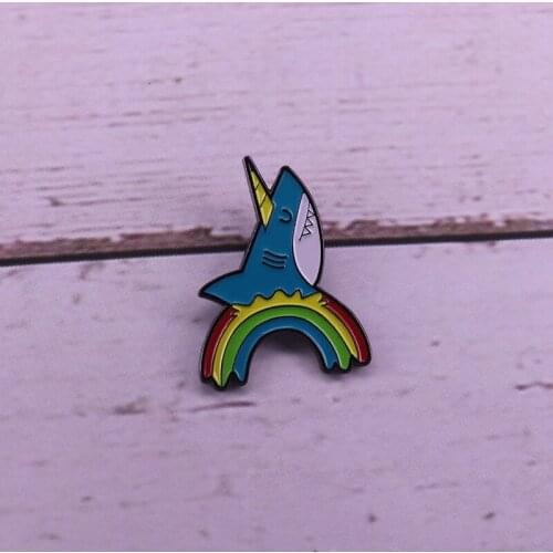 Majestic Corn Shark Enamel Pin