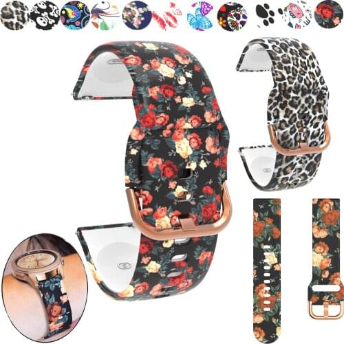 Printing Silicone Watchband for Garmin Vivoactive 3 HR Forerunner 645 245 Bracelet Band Strap EasyFit Replacement accessories