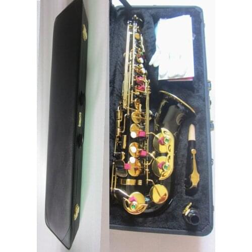 Made in China Saxophone Alto Black saxophone gold Beautiful pattern Sax Alto music instruments professional with password Boxs
