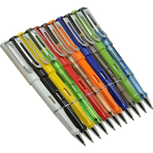 New jinhao 599A Fashion Colorful Rollerball Pen High Quality Plastic Ballpoint Pens for Writing School Supplies Christmas Gift