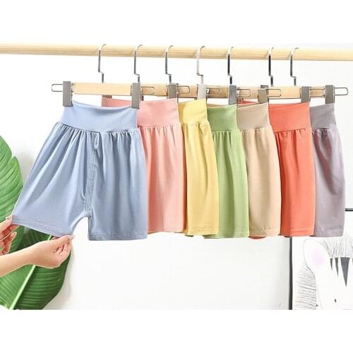 2021 Summer New Children Shorts Modal High Waist Short Boys Girls Casual Pants Kids Middle Waist Clothing Baby Boy Girl Clothes