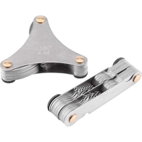 Vernier Caliper 51/52Pcs Stainless Steel Thread Plug Gage 60 and 55 Degree Screw Pitch Measuring Tool Digital Micrometer