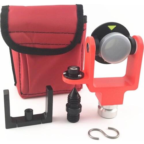 Brand New METAL MINI PRISM OFFSET 0/-30 with 5/8" mounting thread W/ SIDE BUBBLE W/ SOFT BAG total station mini prism 102