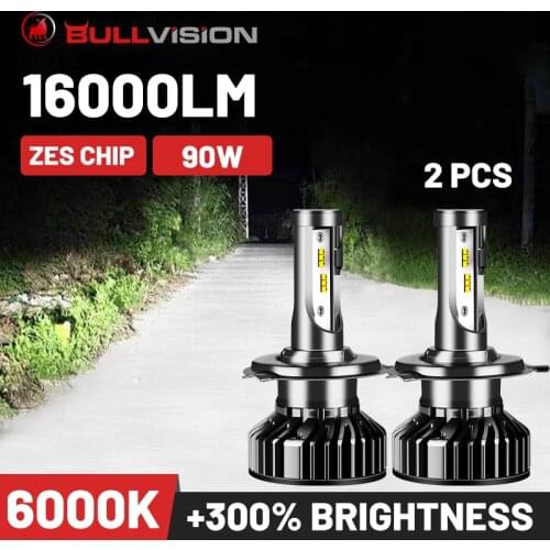 Bullvision 6000K Hb4 Hb3 Led Headlights H4 Motorcycle 12V H7 H11 Car Bulb H8 H9 Lighting 9005 9006 Fog Lamps High Power Beam ZES