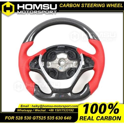 Custom Alcantar led carbon fiber LED steering wheel For bmw GT525 535 630 640 racing wheel convertible