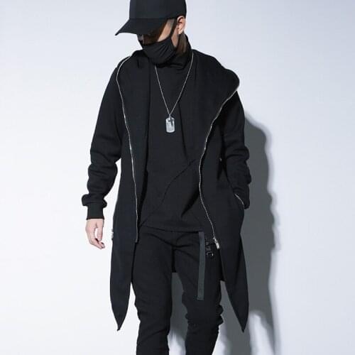 Ultra-long Dark Cape Coat gothic trench coat high street student assassins creed big Hat Cape Fall