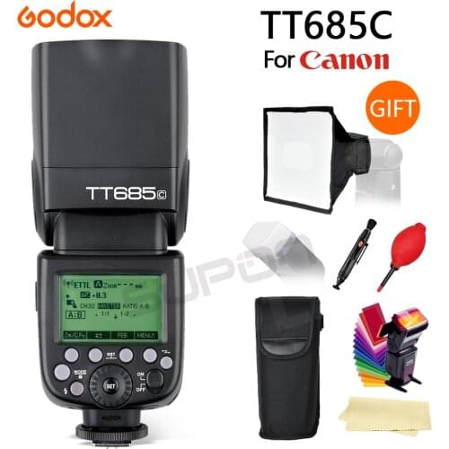 Godox TT685C Speedlite TTL HSS Sync External Flash For Canon 1100D 1000D 7D 6D 60D 50D 600D 500D EOS 5D2 5D3 650D 700D + GIFT
