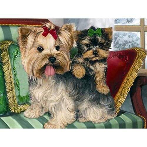 Animal Dog Cross Stitch Embroidery 11CT Kits Craft Needlework Cotton Thread Printed Canvas Home Decoration New Design On Sale