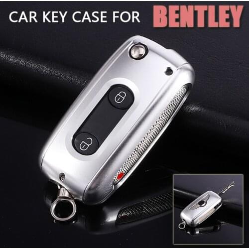 High Quality Aluminum Alloy Car Key Case Key Shell Storage Bag Protector for Bentley Continetal Mulsanne Flying Spur Bentayga