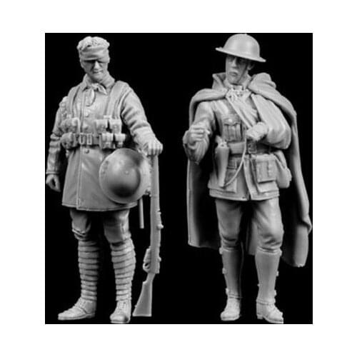 1/35 ancient warrior stand include 2 Resin figure Model Miniature gk Unassembly Unpainted