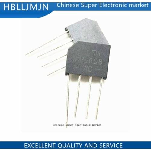 10PCS KBL608 KBL-608 6A 800V diode bridge rectifier