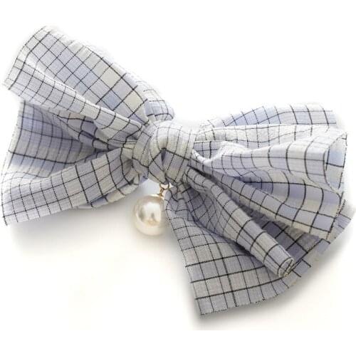 Retro Metal Strip Hairpins Women Pearl Hair Clips Barrette Bobby Pins Girls Hairgrip Plaid Hair Accessories Headdress