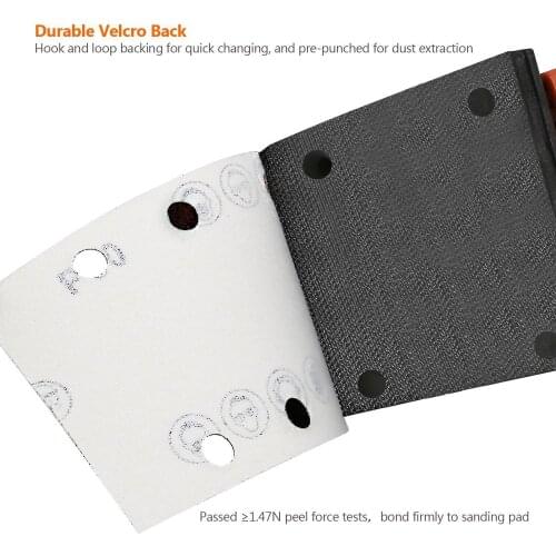 25 Pcs Sanding Pads,Sanding Paper Hook and Loop Sand Sheet 93x185mm Punched 8 Holes Grits 40/60/80/120 Fit Sheet Orbital Sande
