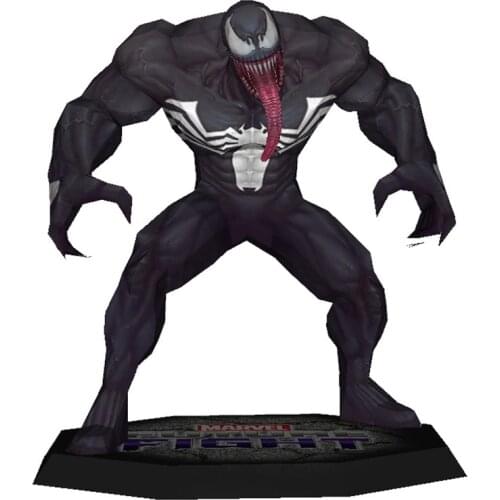 80cm 3D Paper Model Venom Captain Banner Papercraft Puzzle Figure Indoor DIY Decorations Photography Props American Hero Doll