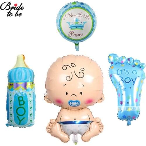 4pcs Baby Shower Boys Girls Holiday Decorations Foil Balloons its boy Girl Helium Balls Birthday Party Supplies air globos Deco